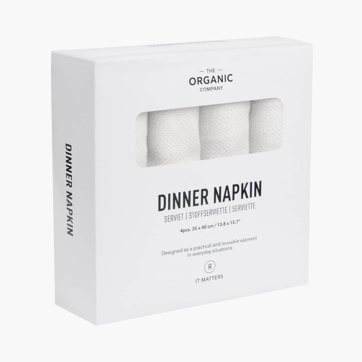 The Organic Company Servett i bomull 35x40 cm 4-pack vit