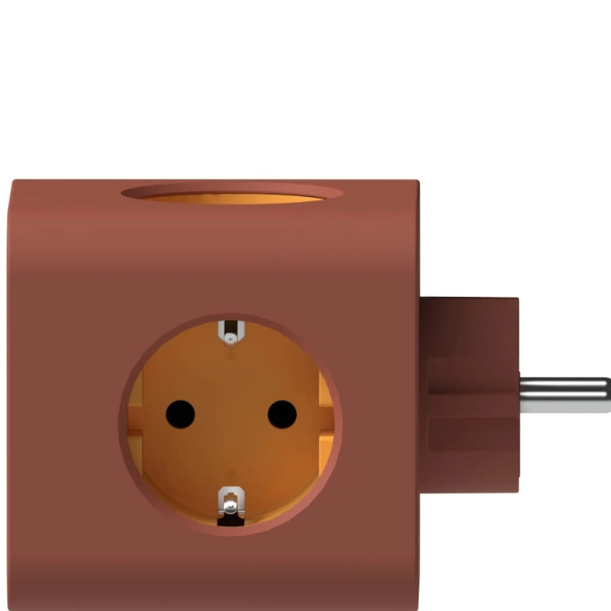 Kreafunk Ampie grenuttag med USB-A & USB-C terrakotta