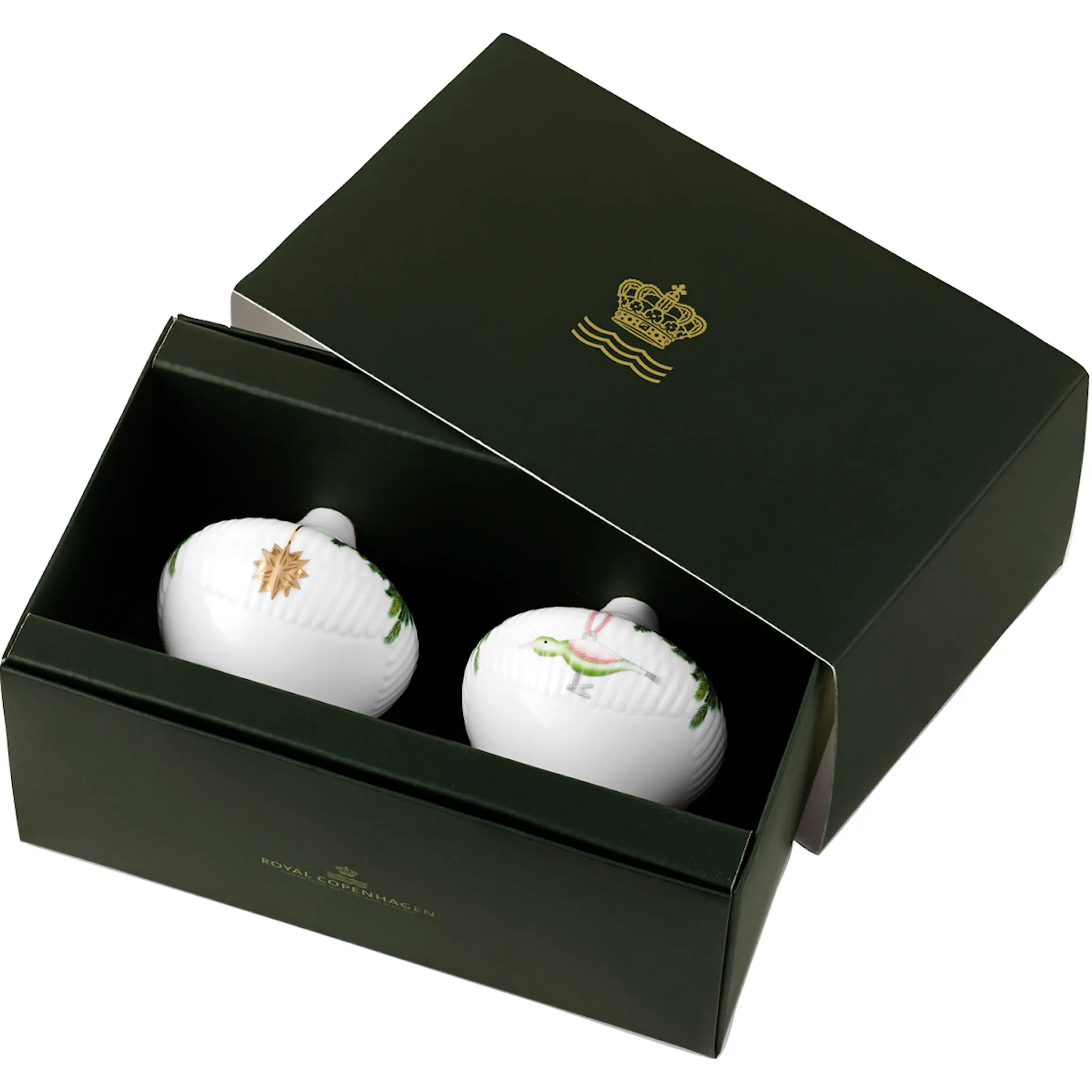 Royal Copenhagen Star Fluted Christmas ornamentset 8,6 cm 2-pack