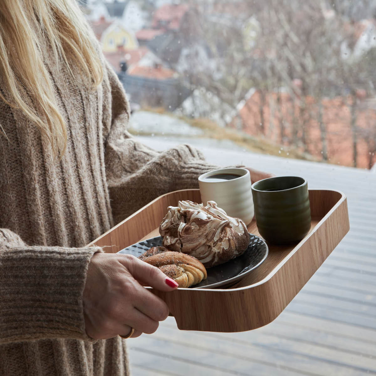 Sagaform Hanna Tarjotin 35 cm Punatammi