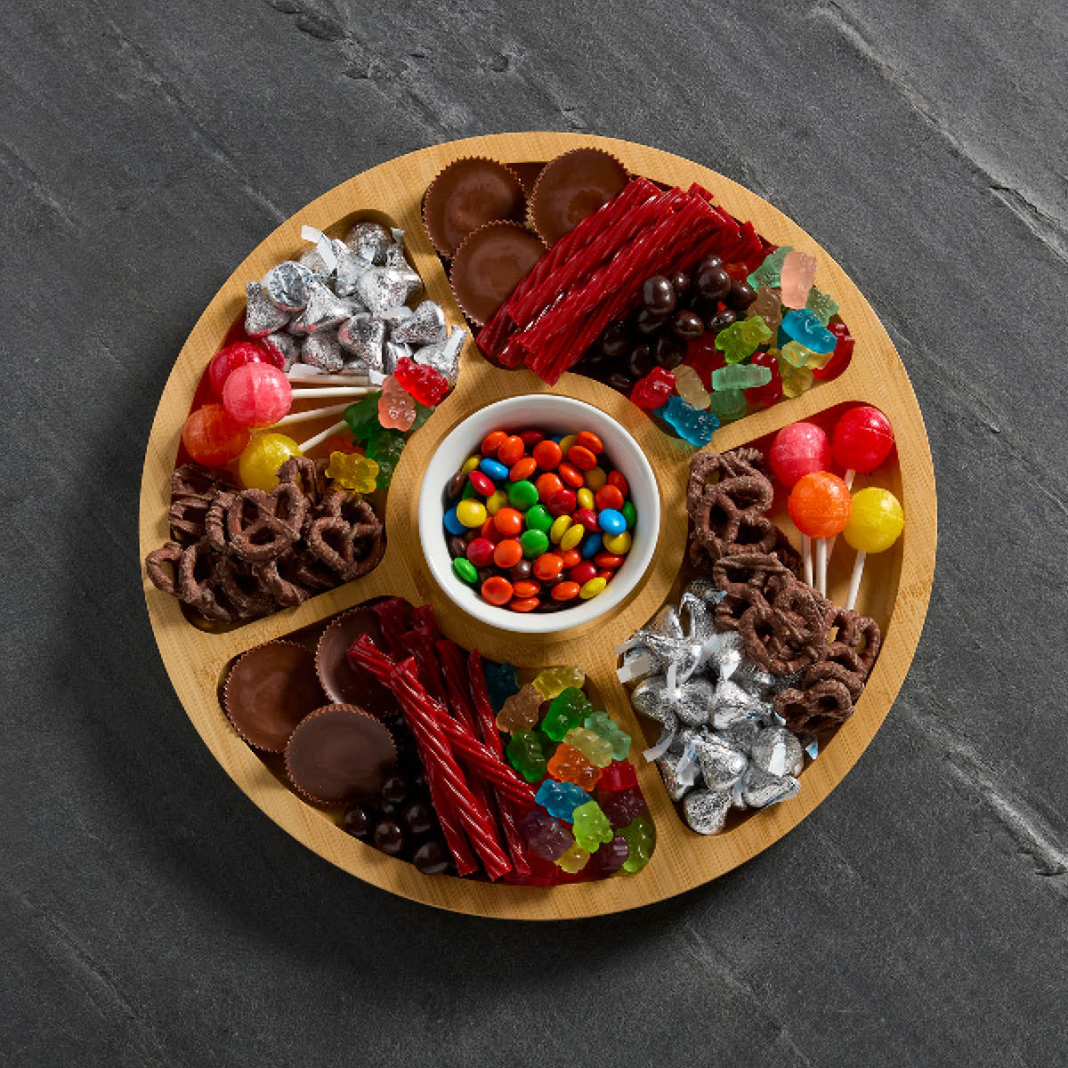 Farberware Build-a-Board serveringsbräda med 5 fack och lock 35,5 cm klar/bambu