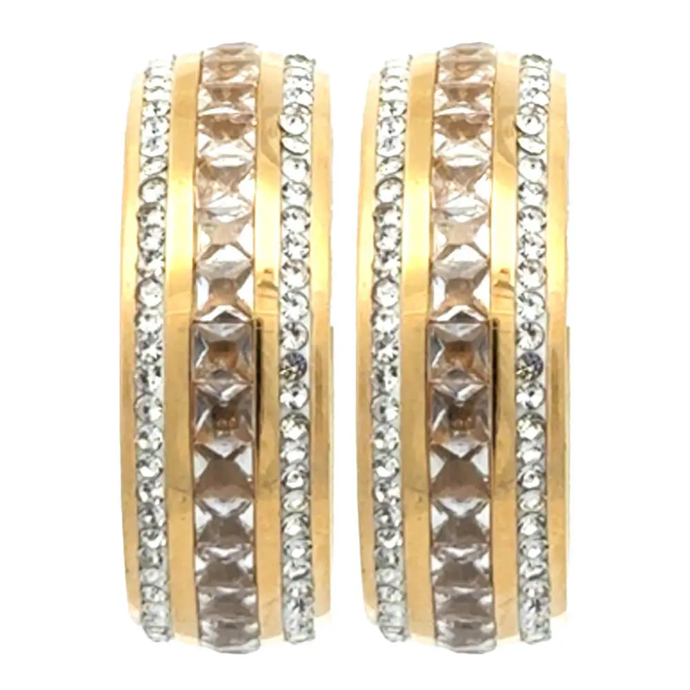 Steel - Crystal Sparkle korvakorut kristallikivillä kulta