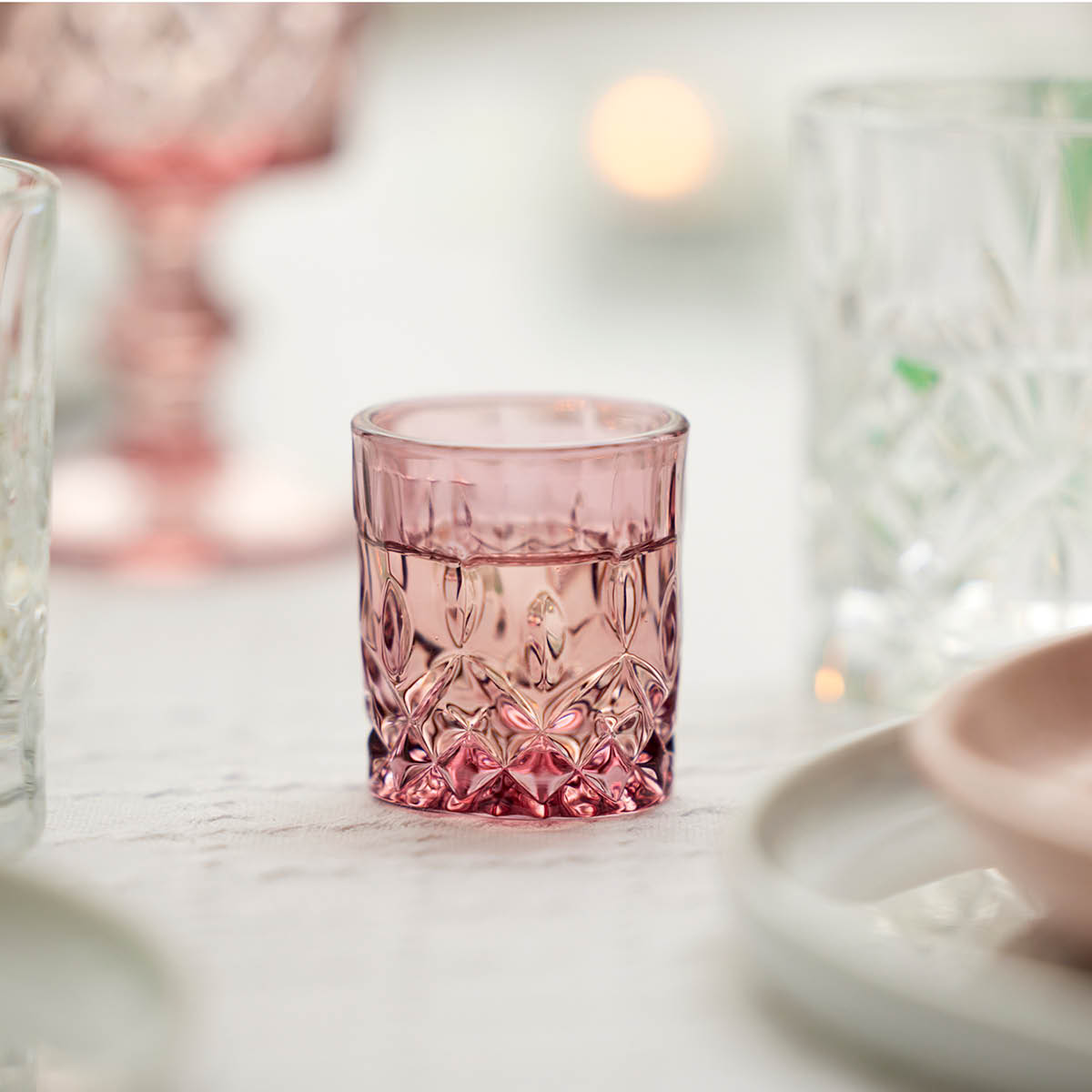 Lyngby Glas Sorrento Shotglas 4 cl 4-pack Rosa