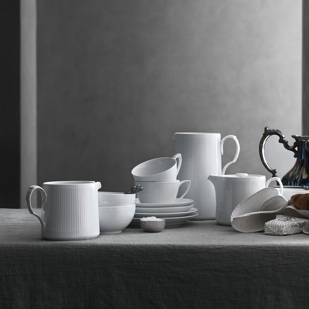 Royal Copenhagen White Fluted Kannu 70 cl