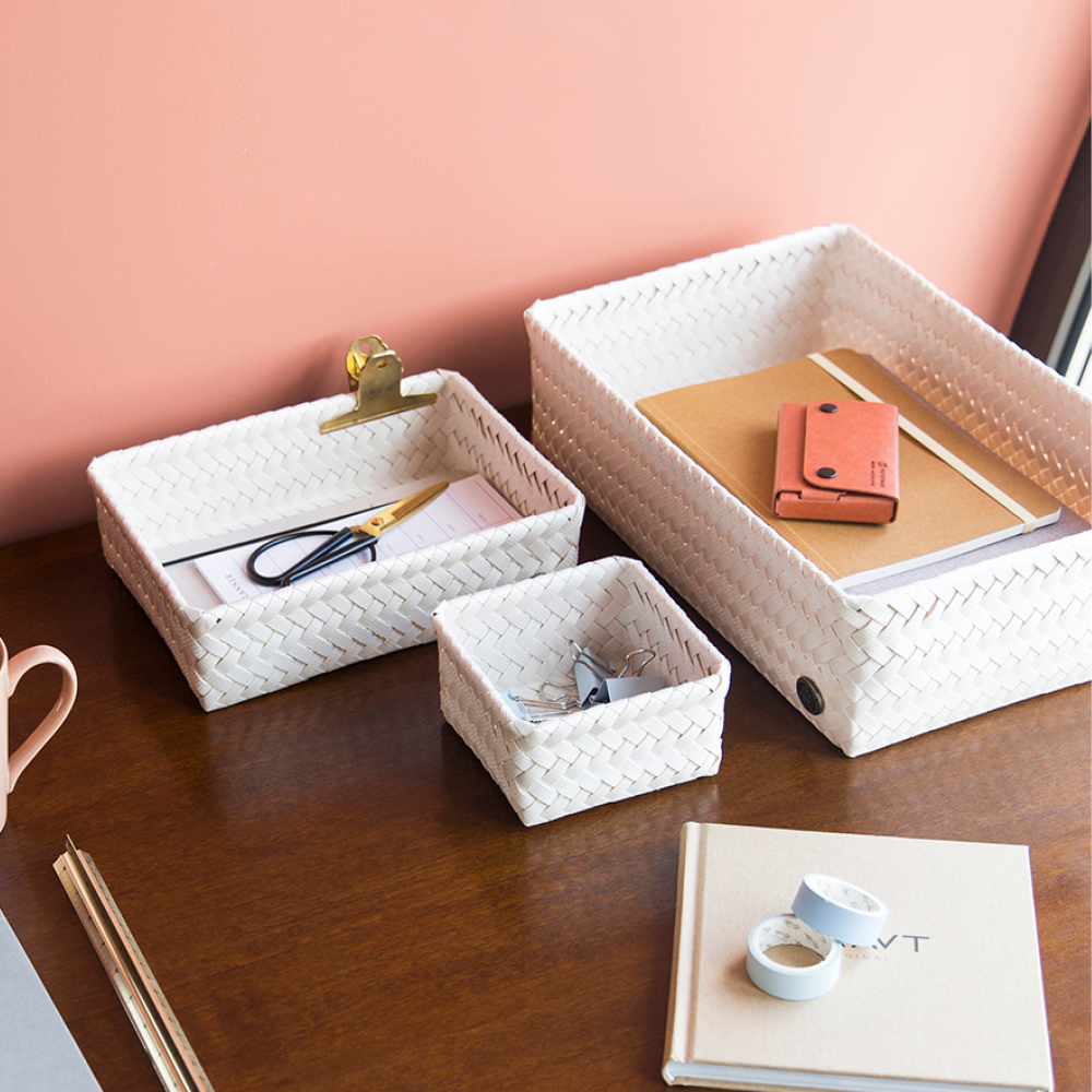 Handed By Fit stor förvaringskorg 36x24x10 cm champagne