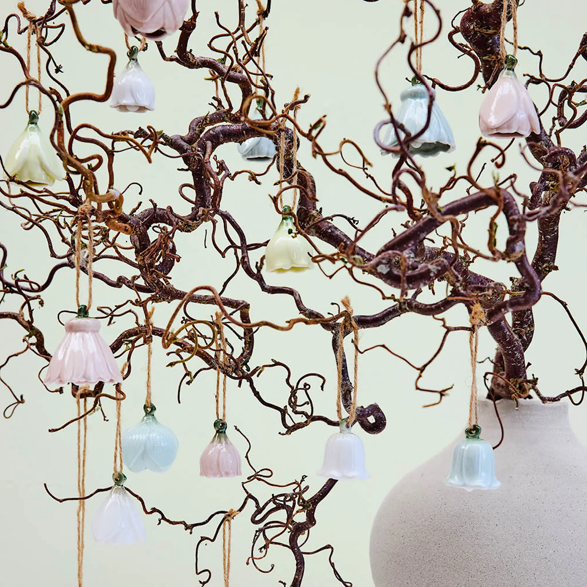 Lene Bjerre Dehlia Riippukoriste kukka 4,5 cm 2 kpl Vaaleanvihreä