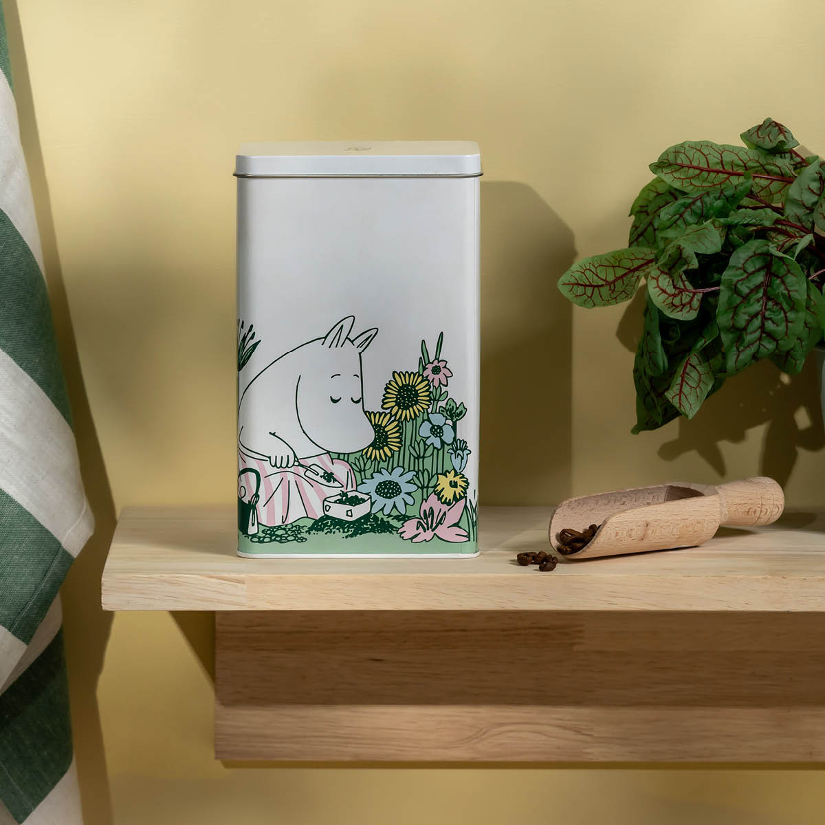 Muurla Muumi Kahvipurkki 12x8x20 cm Valkoinen