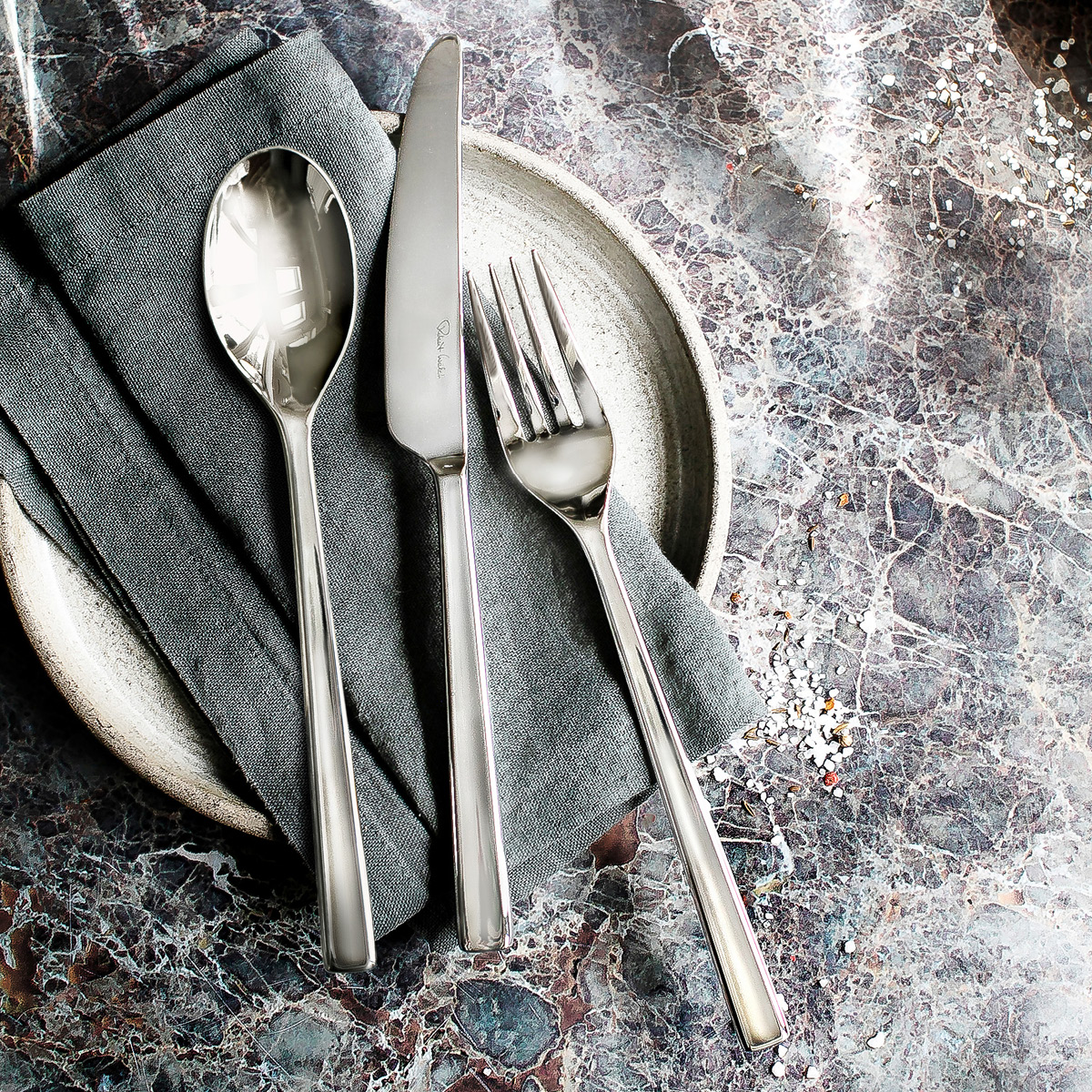 Robert Welch Blockley bestickset 42 delar stål