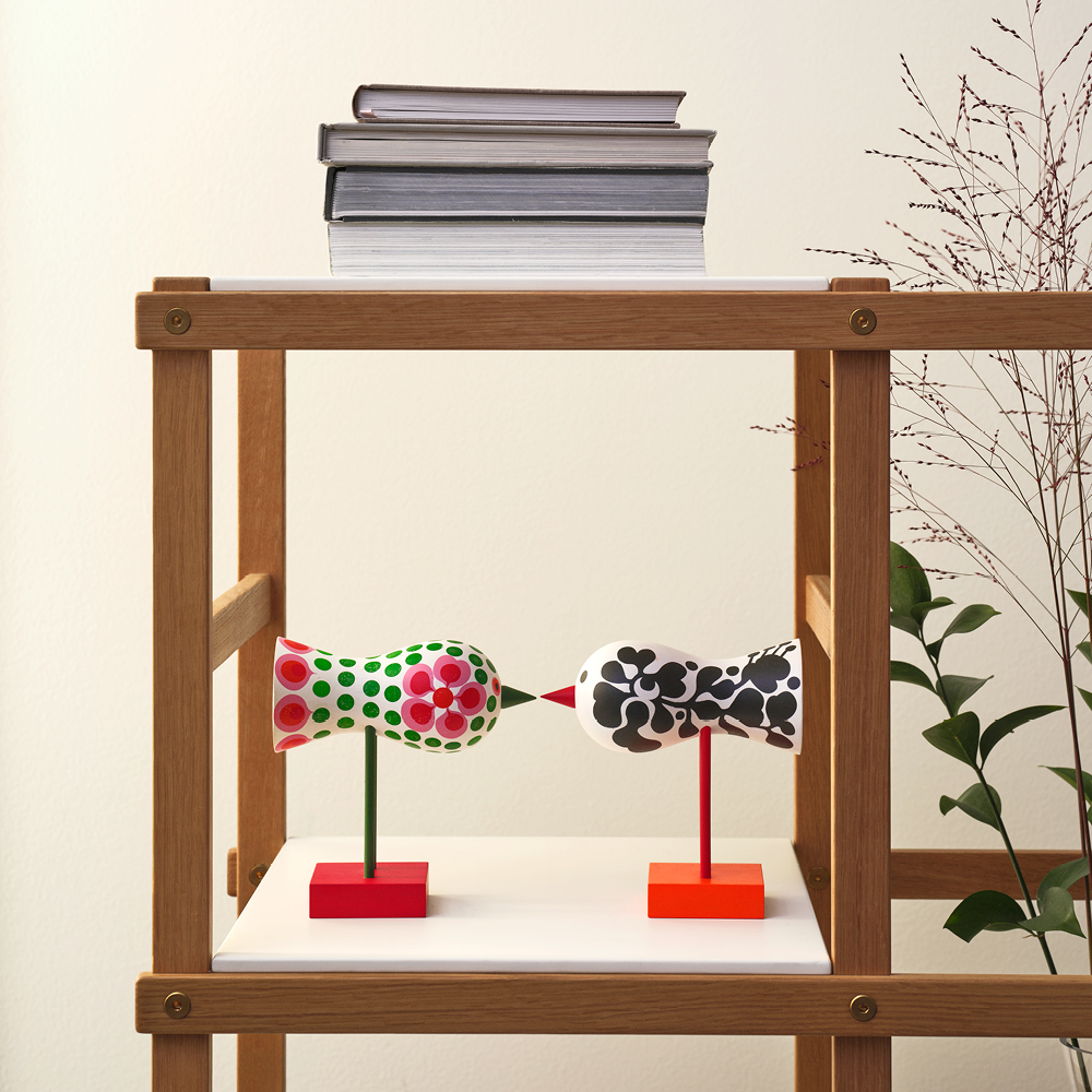 Design House Stockholm Birds 1967 Puulintu Nro 3 16 cm Valkoinen/Musta