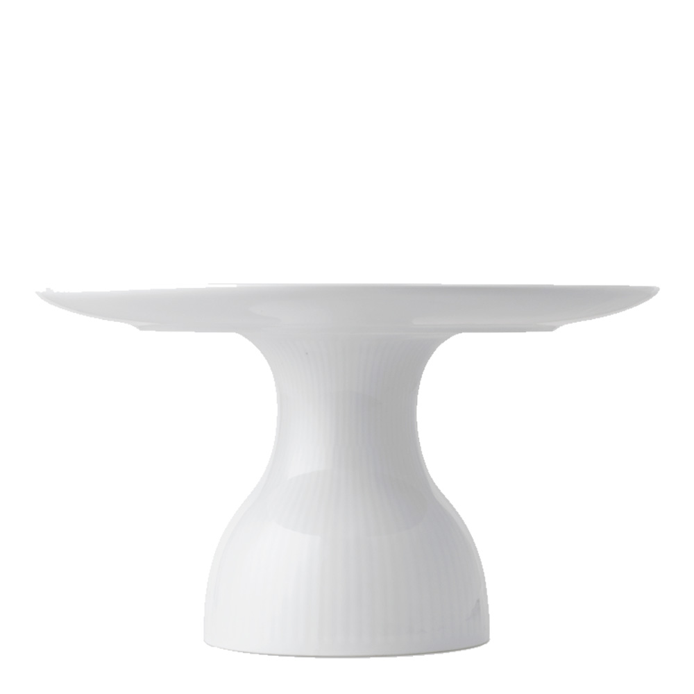 Royal Copenhagen White Fluted Tallrik på fot 20 cm Vit