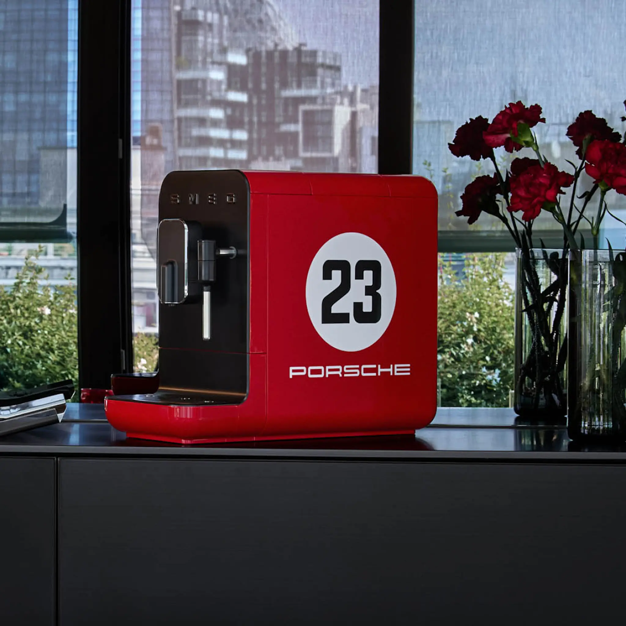 Smeg Smeg x Porsche espressomaskin BCC12917 Limited Edition Salzburg Red