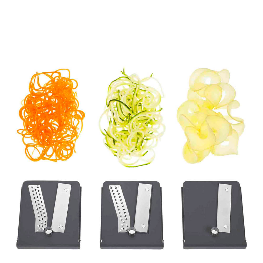 Lurch Spiralizer med 3 knivar: 2mm, 3mm och spiraler