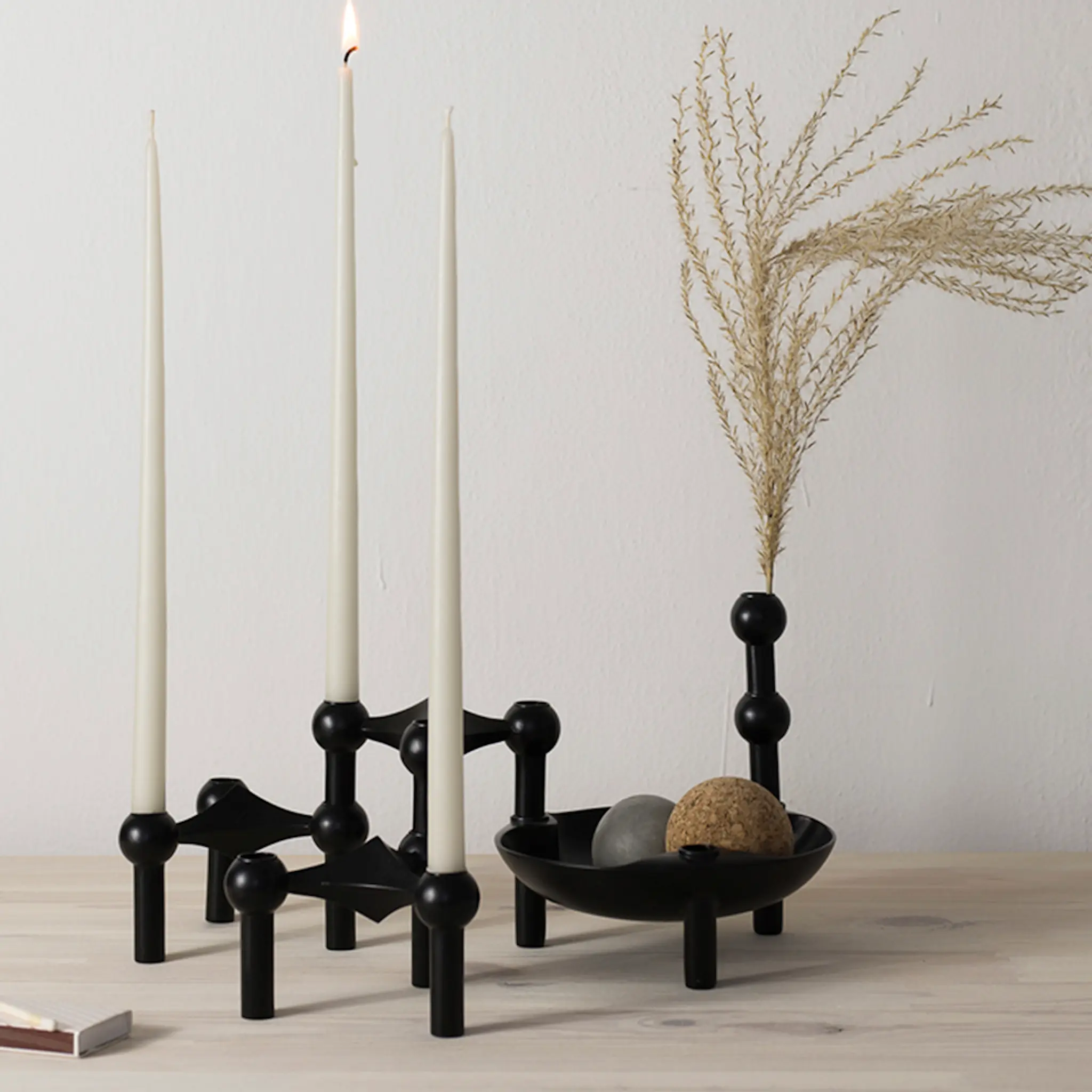 Stoff Nagel Stoff Nagel Kynttilänjalka 3 kpl Musta