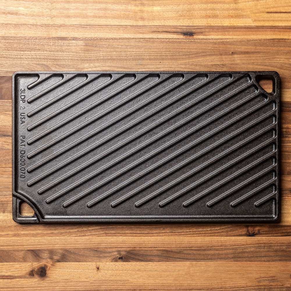 Lodge Classic Collection kaksipuolinen valurautalevy 24x43 cm