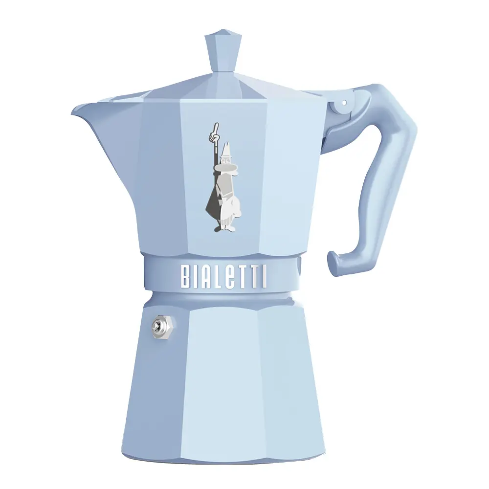 Exclusive Moka Express Mutteripannu 25 cl 6 kuppia Vaaleansininen