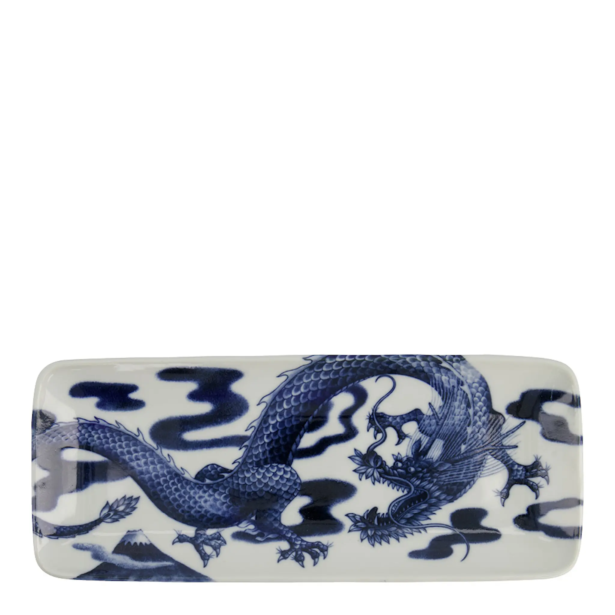Tokyo Design Studio Japonism dragon tallrik 28,5x14 cm blue