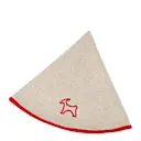 Julgransmatta ull 95 cm beige/röd