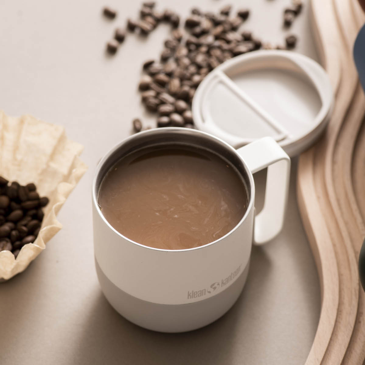 Klean Kanteen Rise kopp 41 cl med flipplokk tofu