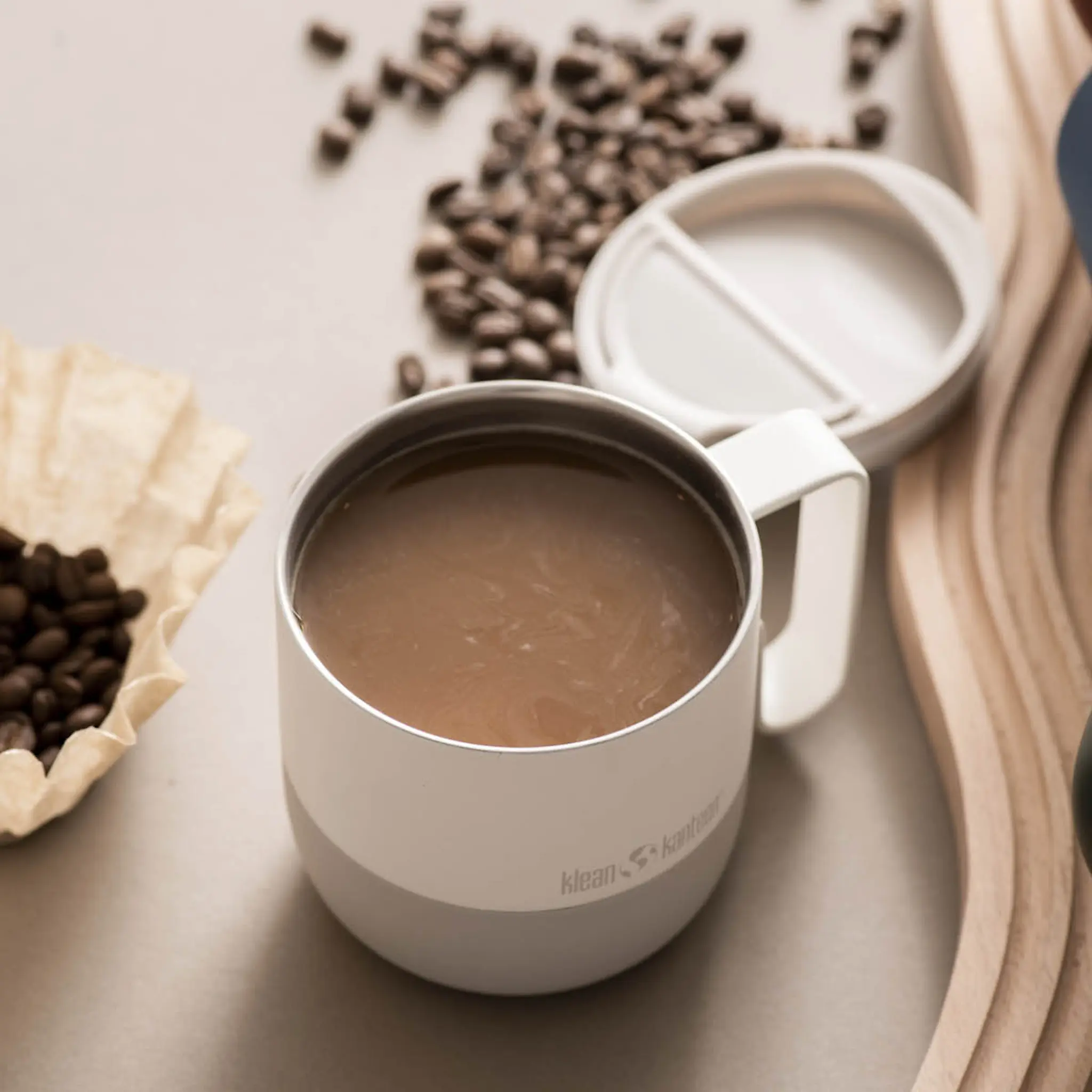 Klean Kanteen Rise mugg 41 cl med fliplock Tofu