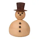 Snögubben trädekoration 14,2 cm bok/valnöt