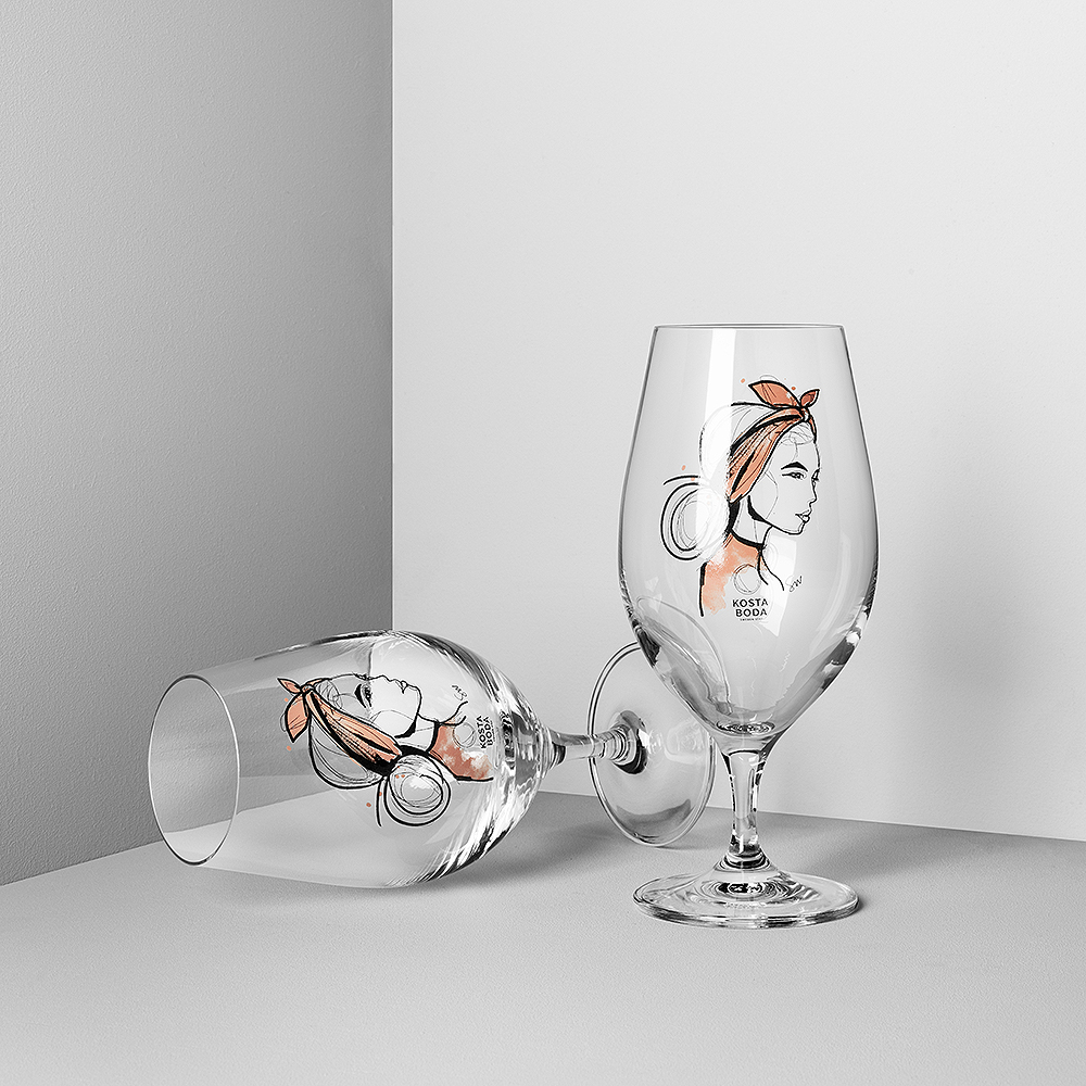 Kosta Boda Near you ølglass 40 cl 2 stk