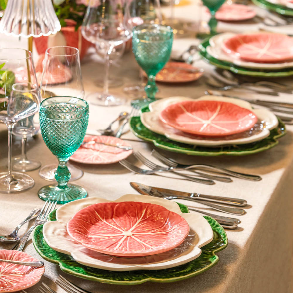 Bordallo Pinheiro Cabbage Lautanen 26,5 cm Vaaleanpunainen