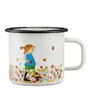 Be more Pippi emaljmugg 37 cl beige