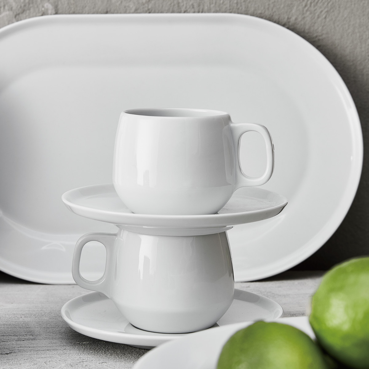 Aida ENSO ovalt fat 35x22 cm super white