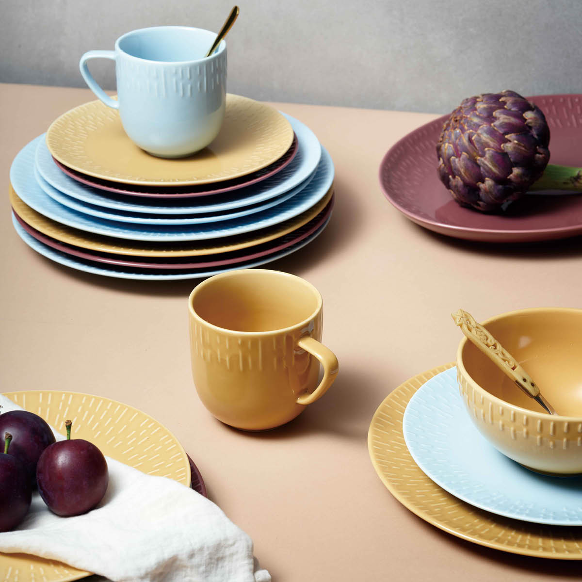 Aida - Life in colour Confetti desserttallerken 21 cm mustard