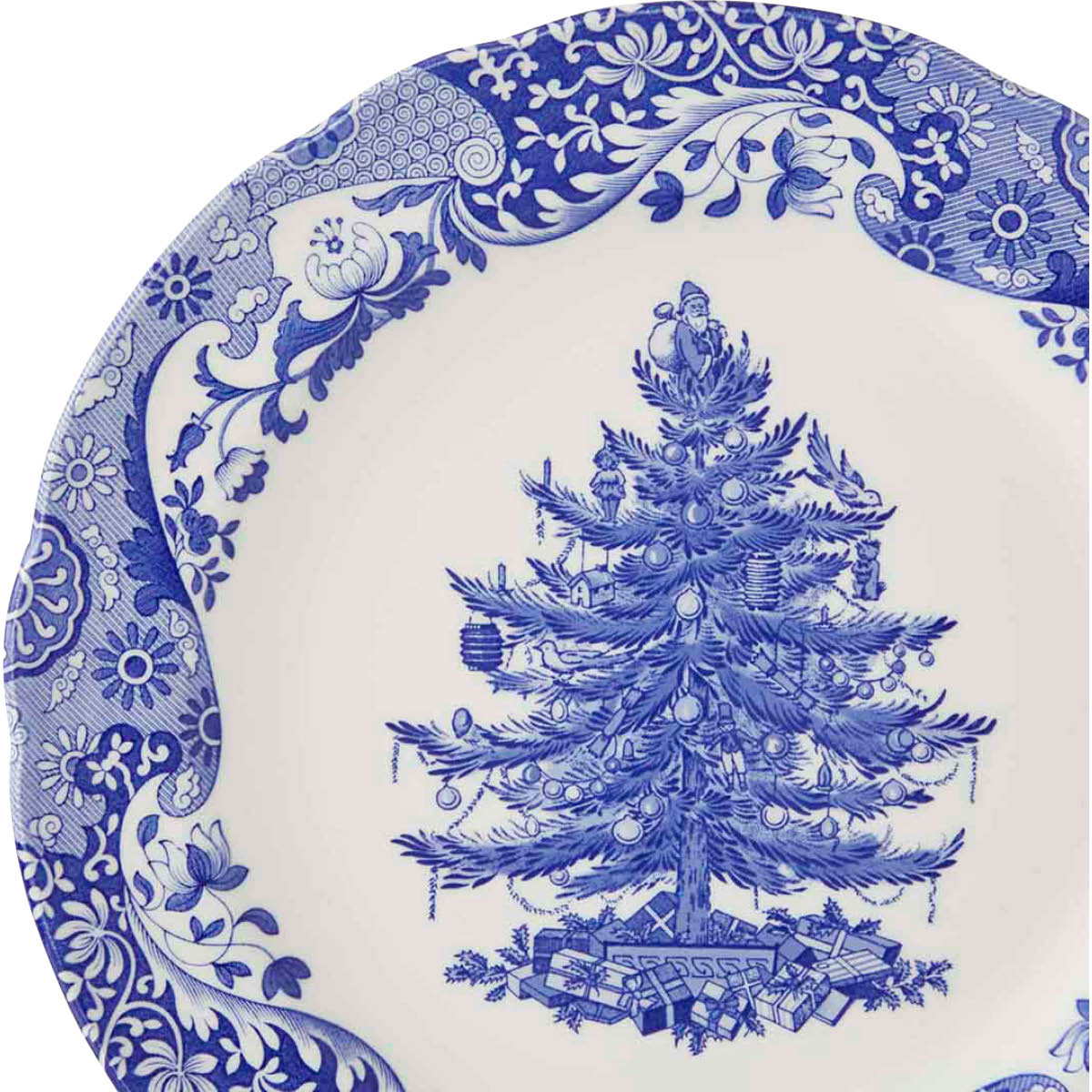Spode Blue Italian Christmas Tree tallerken 27 cm blå/hvit