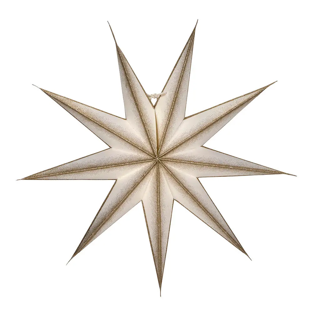 9 Point adventsstjerne 45 cm off-white champagne
