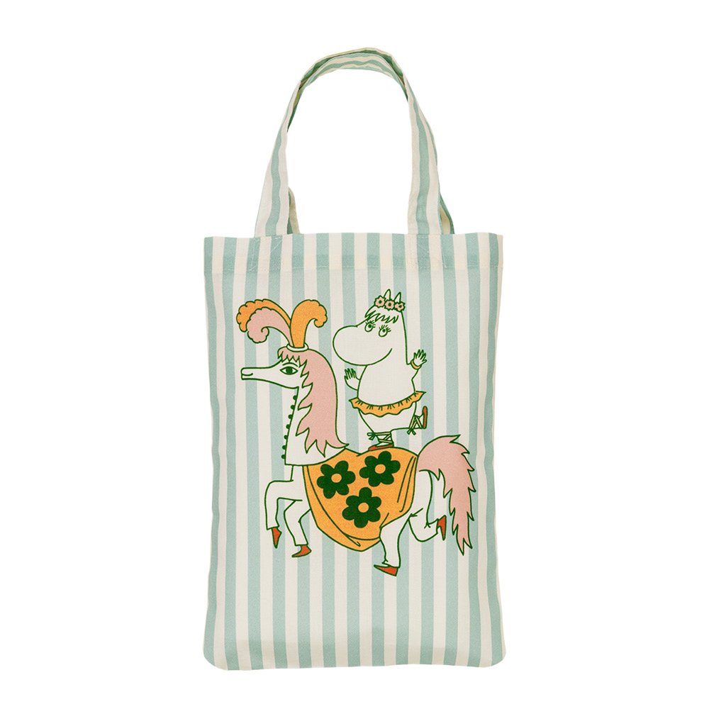 Moomin Arabia Mummi sengesett 85x125 cm sirkus stripe