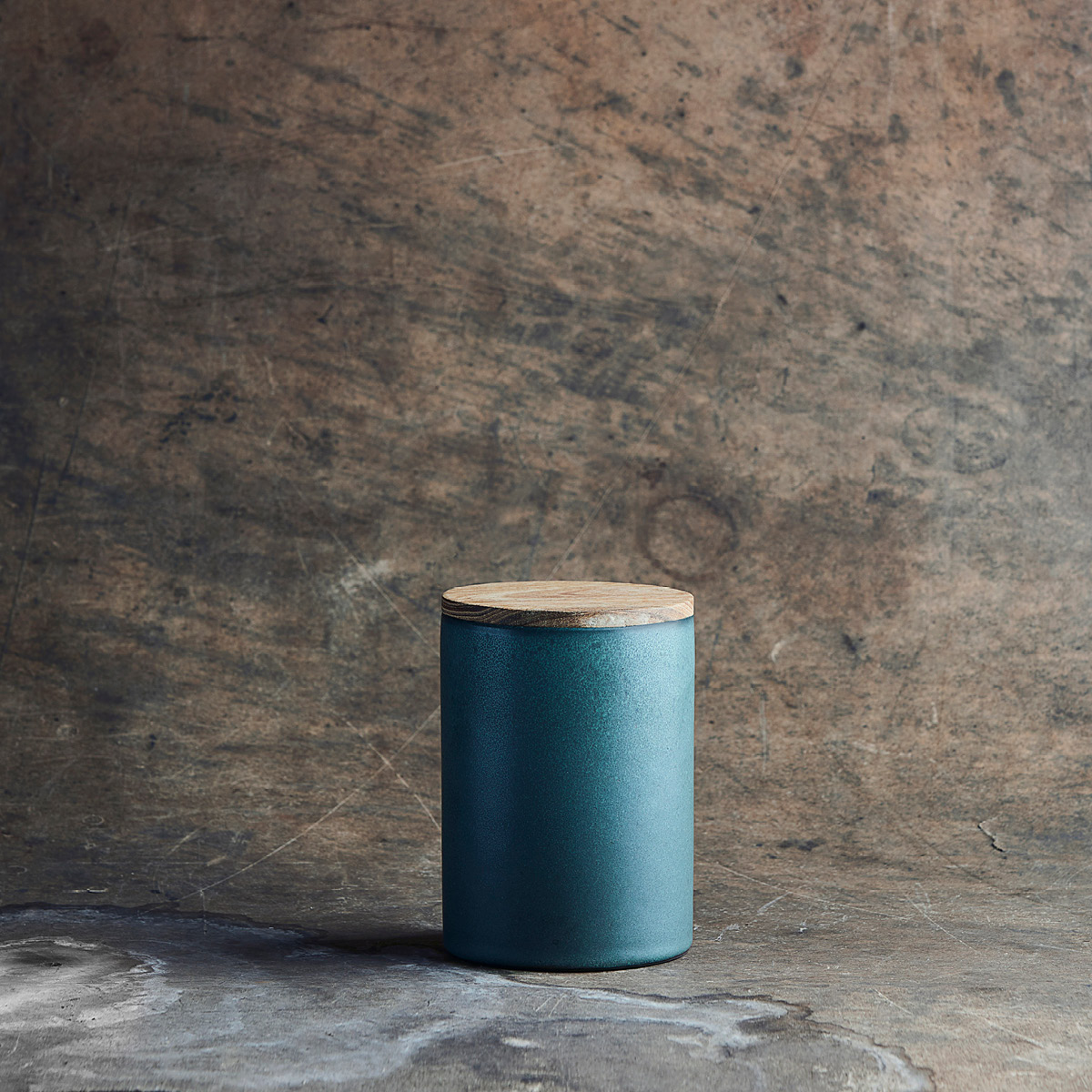 Aida RAW Northern Green redskapskruka med lock 15x10 cm teak