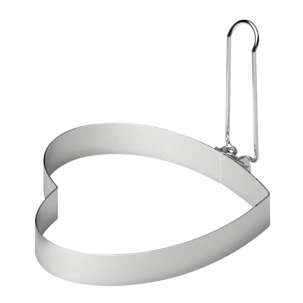 Kananmunan paistorengas sydän 9x11x2 cm Teräs