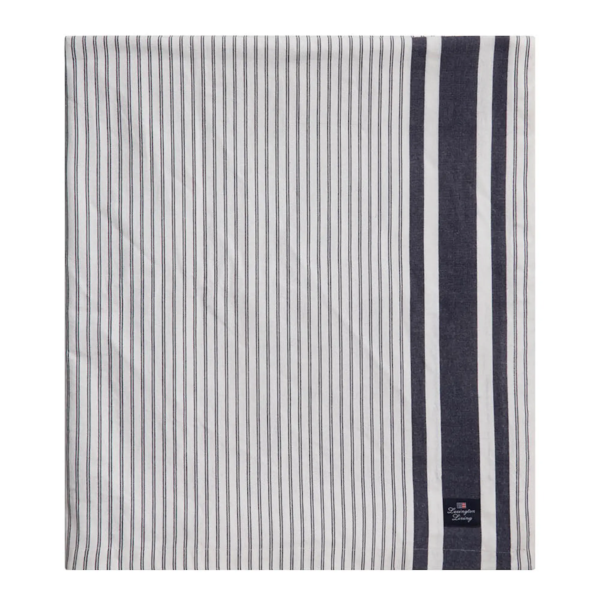 Lexington Icons randig duk oxford  180x180 cm white/dress blue