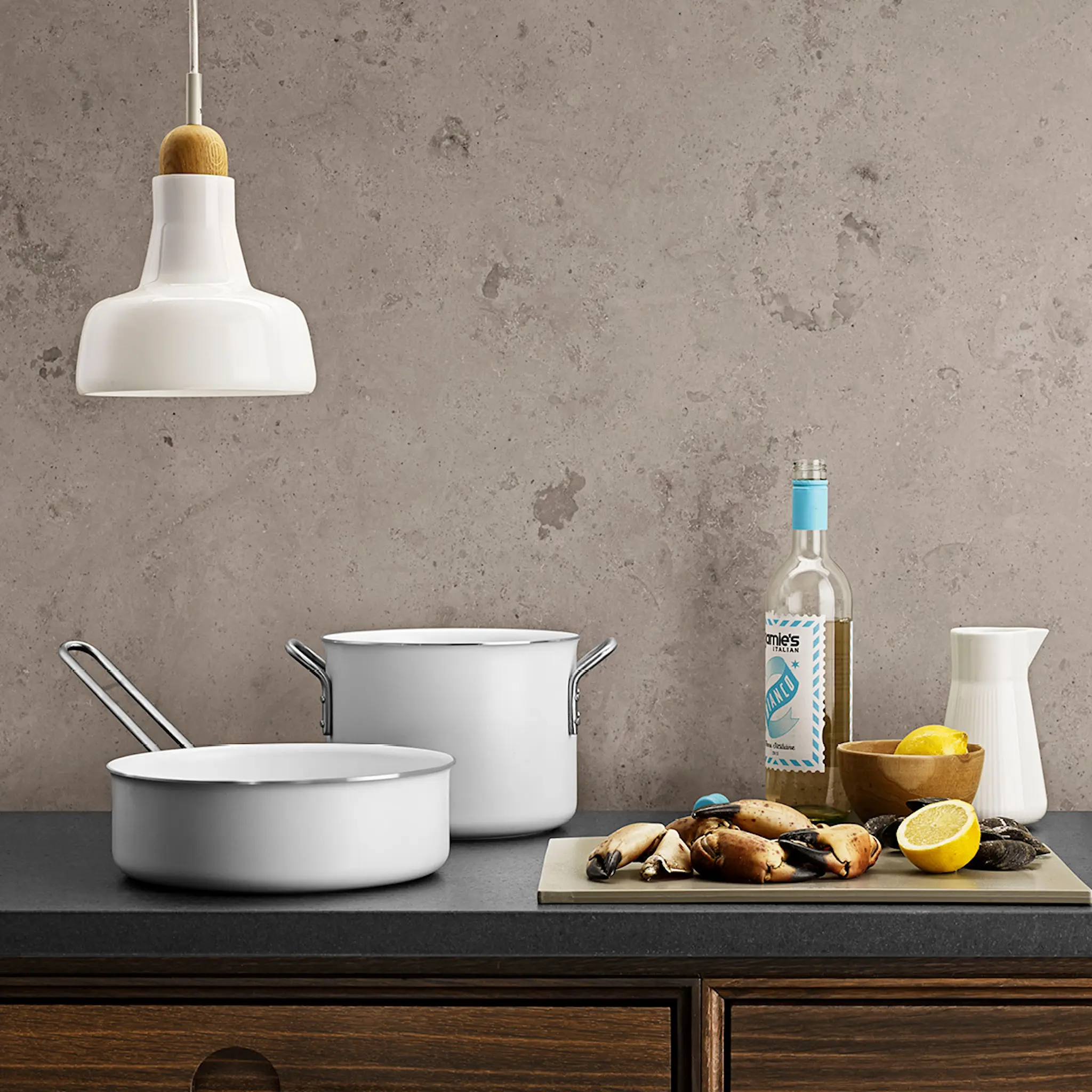 Eva Trio White Line sautépanna 24 cm keramisk Slip-Let® beläggning