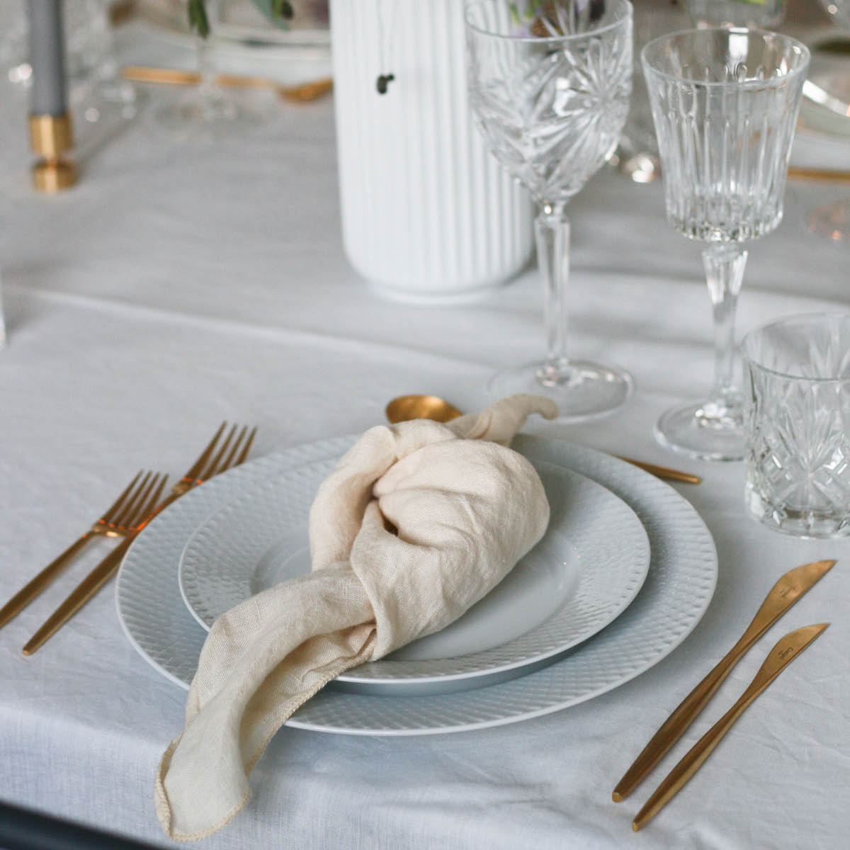 Lyngby Porcelæn Rhombe Middagstallrik 27 cm Vit