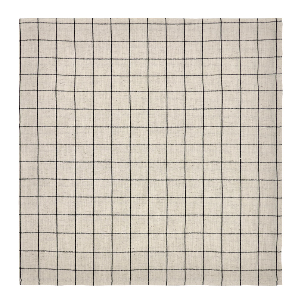 House Doctor - Join Pöytäliina 150x150 cm Musta/Off-White
