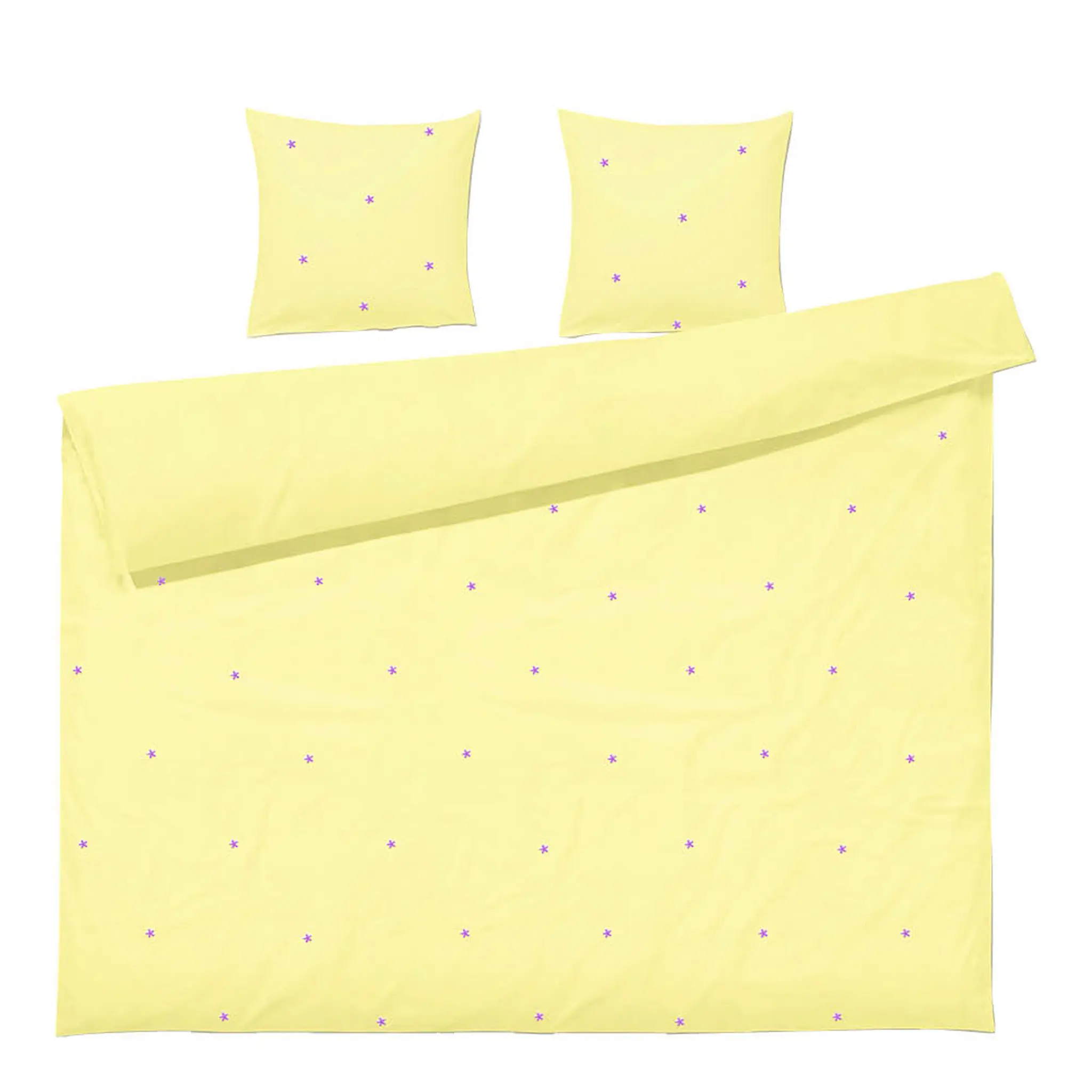 Juna Daisy påslakanset 220x220 cm gul