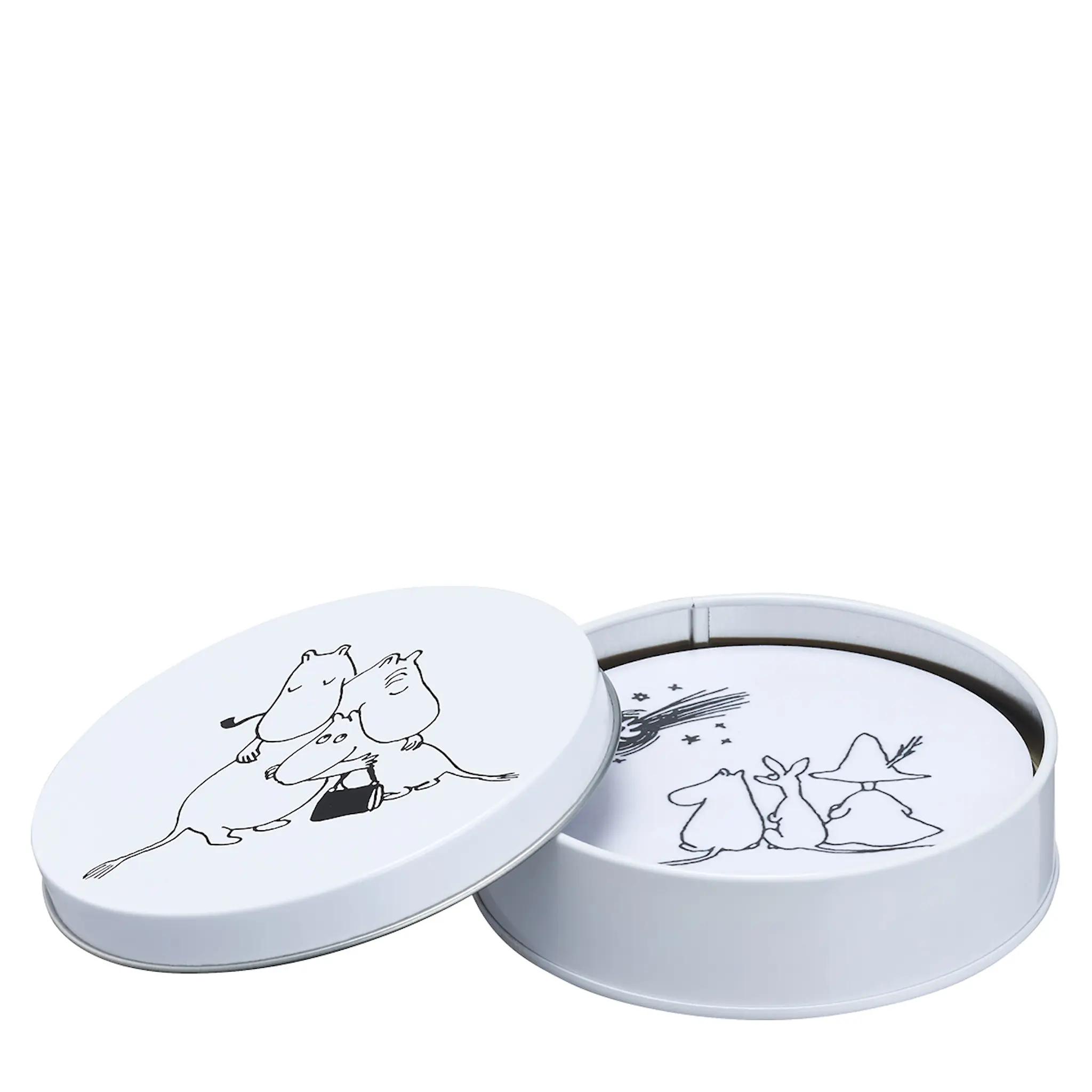 Muurla Glassbrikke 10 cm 4 stk i metallboks mummi 80 år