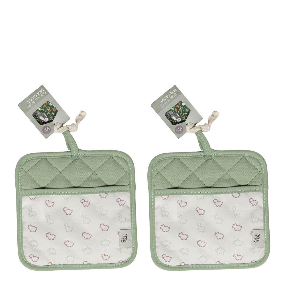 Modern House Chic Kids gryteklut 17,5x17,5 cm 2 stk dinosaur