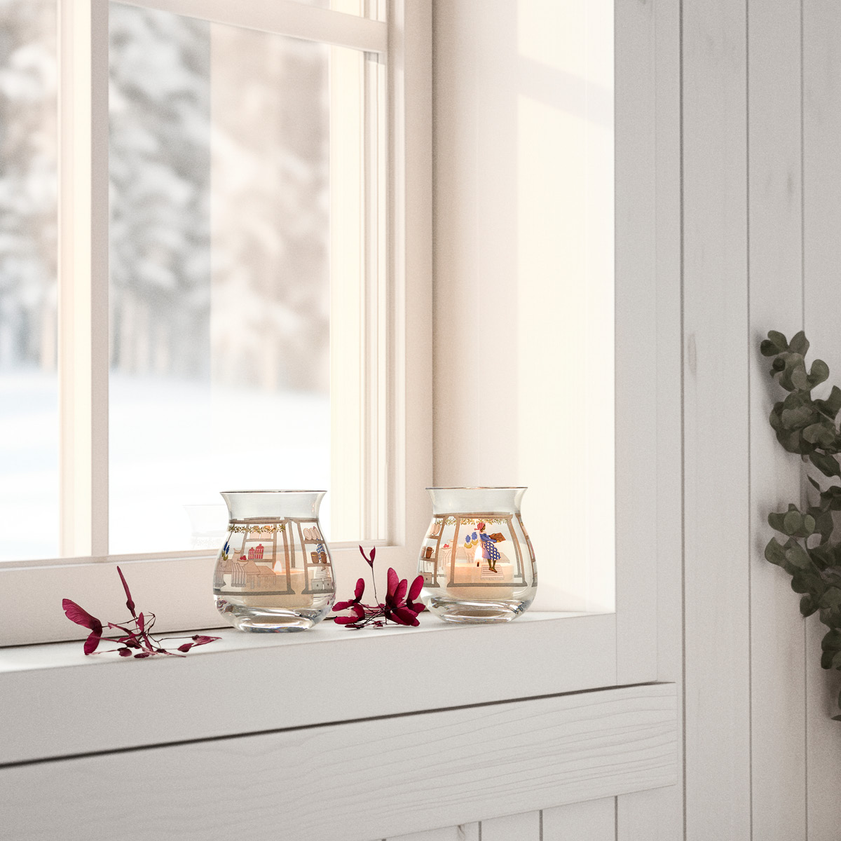 Holmegaard Jul ljuslykta 2024 7,5 cm 2-pack