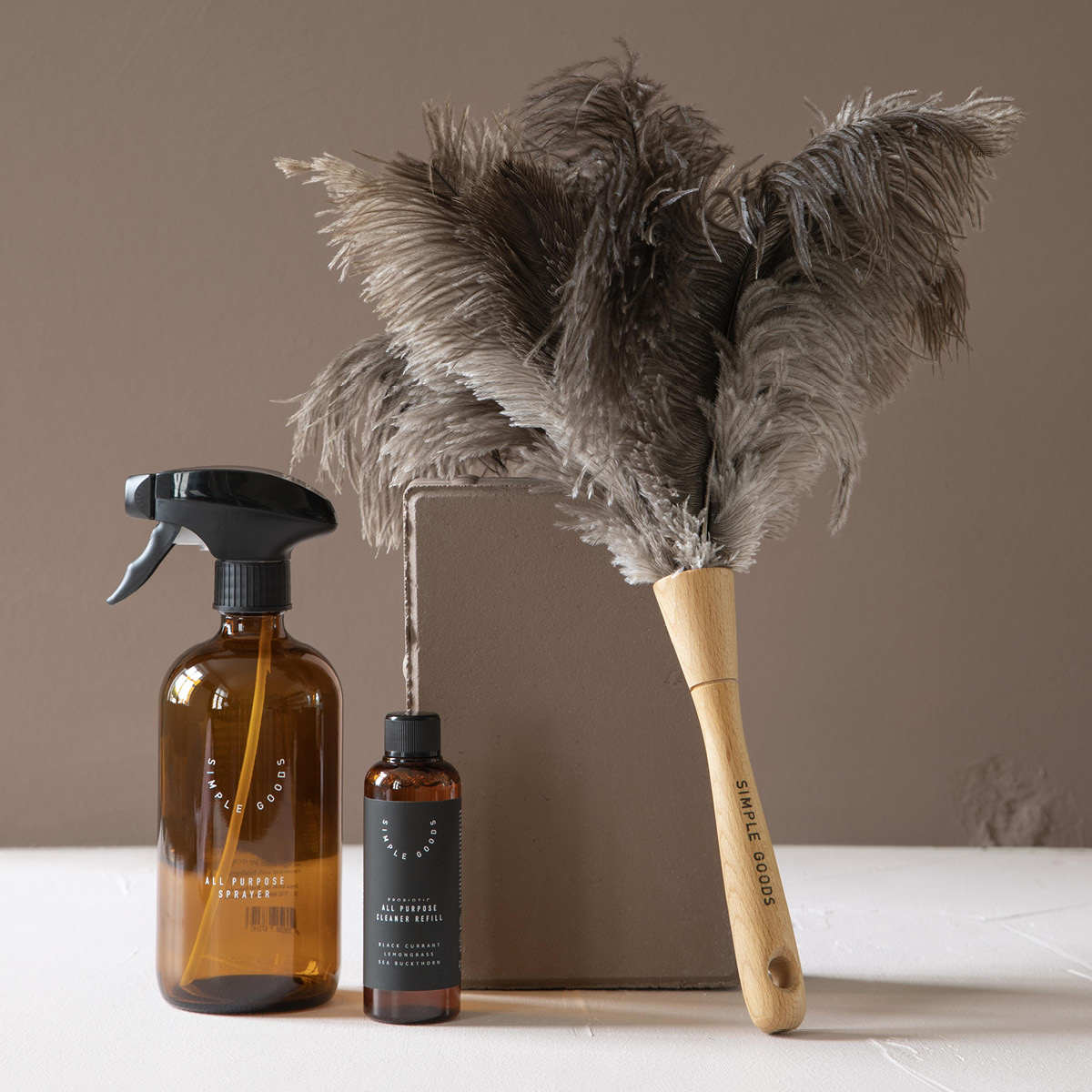 Simple Goods Empty glass bottle tom sprayflaske 500 ml brun