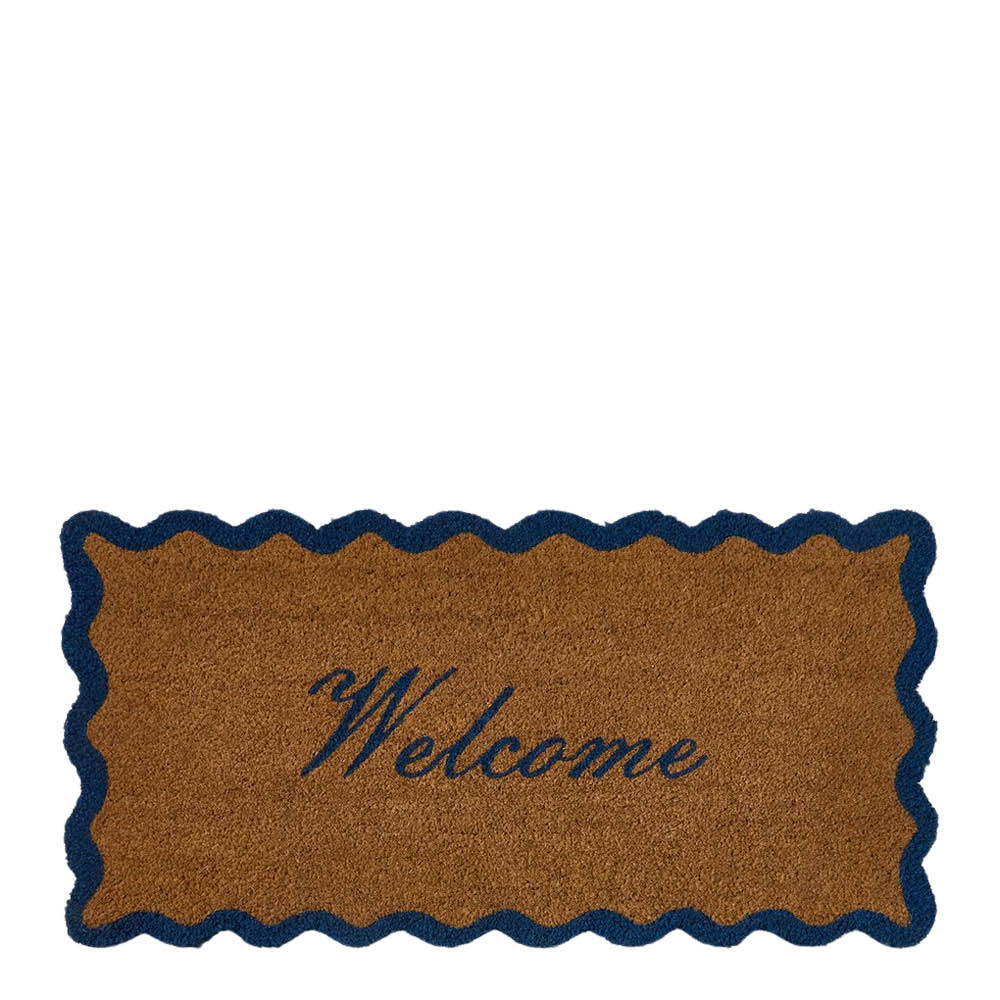 Lexington - Kynnysmatto "Welcome" 45x90 cm Beige/Sininen