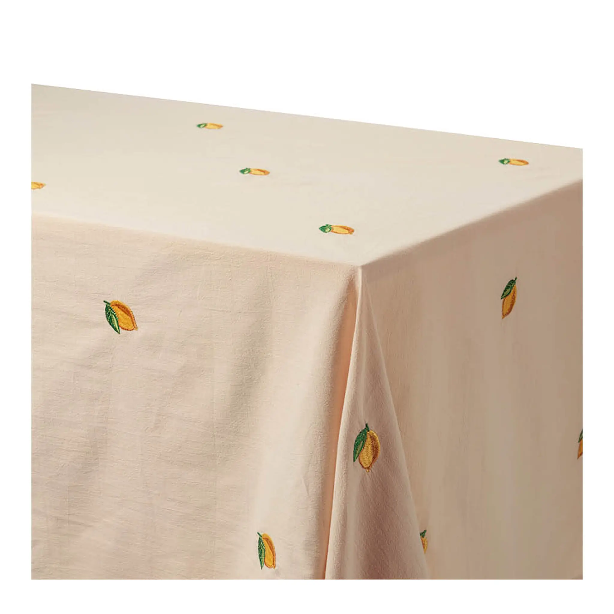 Midnatt Lemon bordsduk 180x145 cm beige/gul