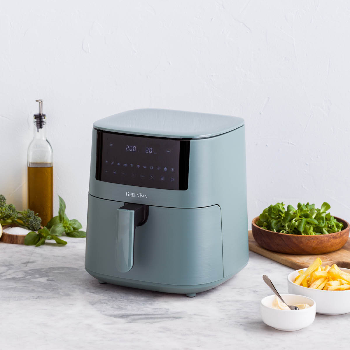 GreenPan Bistro XXL airfryer 7,2 L Smokey Blue