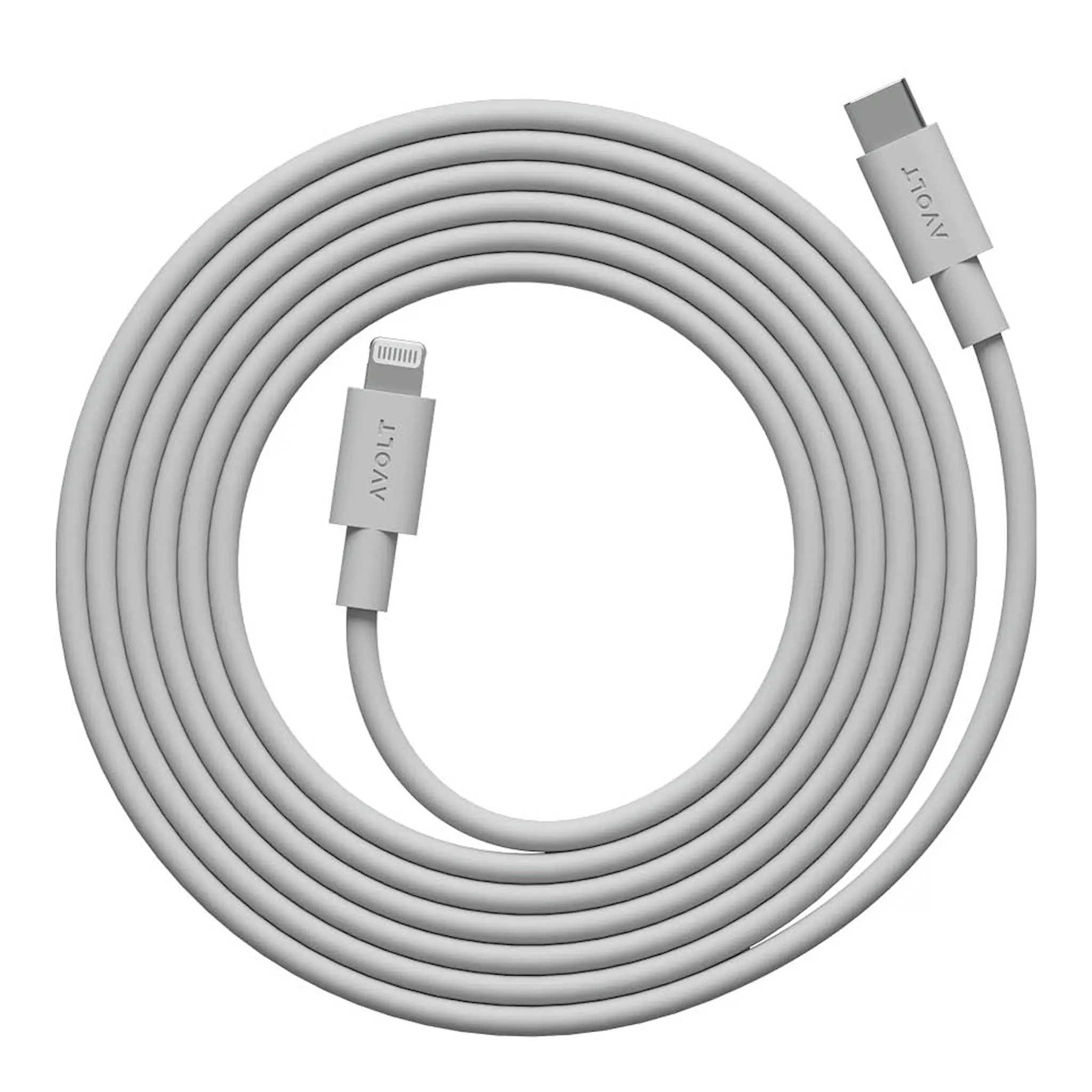Avolt Cable 1 USB-C - Lightning Kaapeli 2 m Gotland Grey