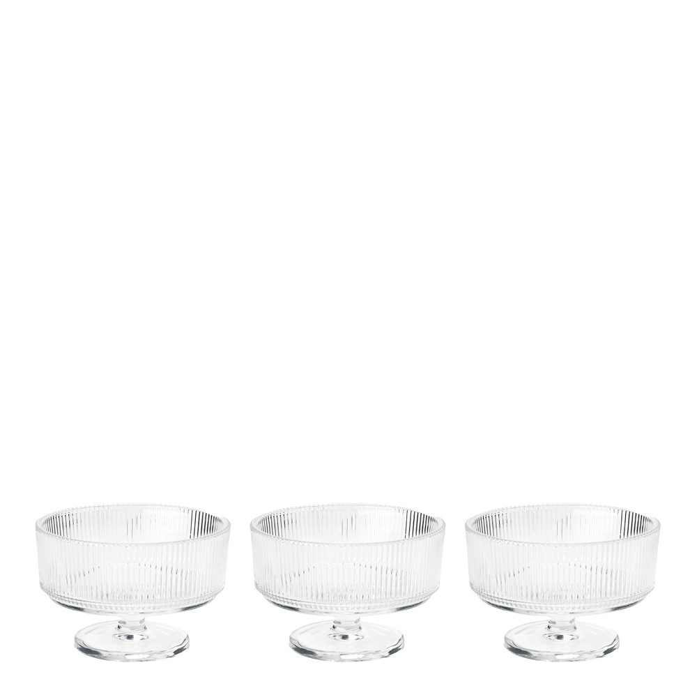 Stelton - Pilastro Jalallinen Kulho 11 cm 3 kpl Kirkas