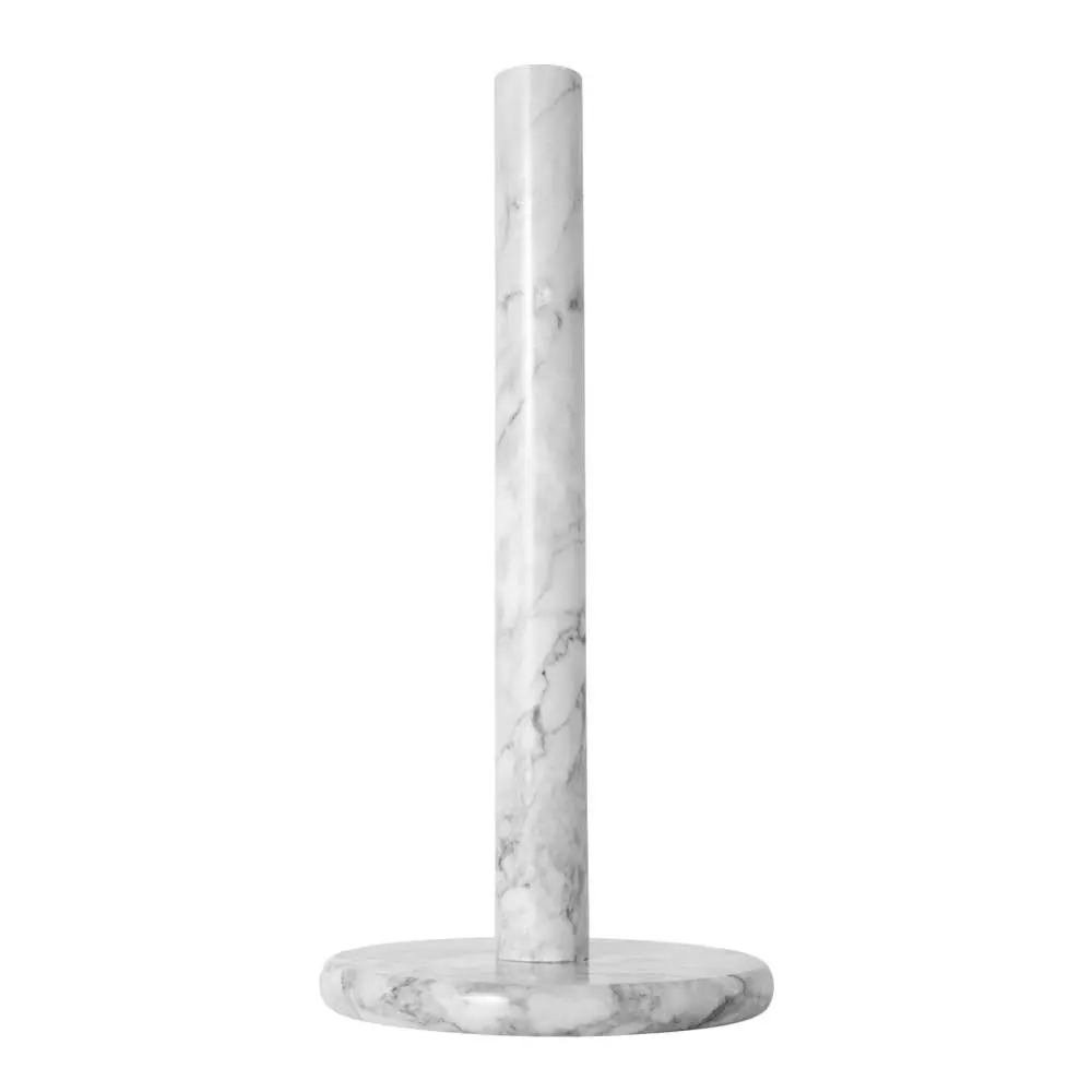 Marmor tørkerullholder 32 cm natur/hvit