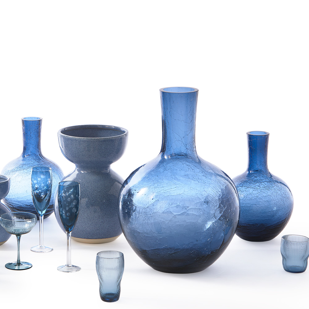 Pols Potten Ball Body Vas 50 cm Blå